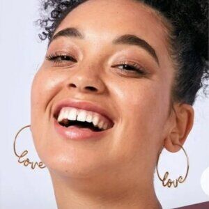 ✨3/$20✨ Stella & Dot “Love” Hoop Earrings